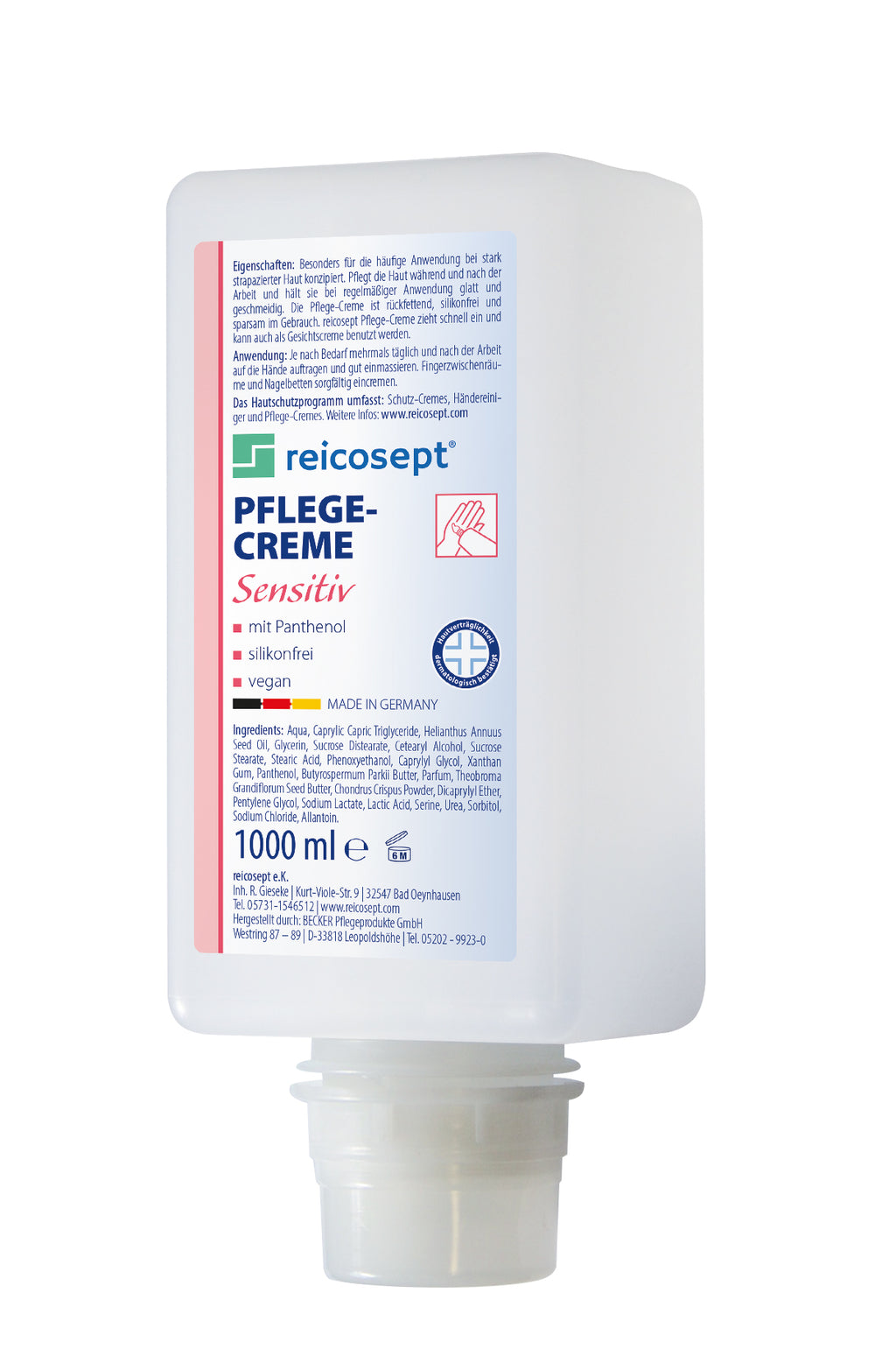 reicosept® Hautpflegecreme Sensitiv  1L Softflasche - reicosept e.K.